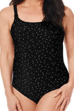 Mastectomy Swimsuit 'Santa Maria Full Bodice One Piece' Black/White