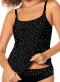 Mastectomy Swim Top 'Santa Maria Tankini Top' Black/White