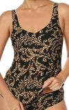 *SALE* Mastectomy Swim Top 'Sri Lanka Tankini Tankini Top' Gold/Black