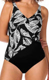 *SALE* Mastectomy Swimsuit 'Lanzarote Half Bodice One Piece' Black/White
