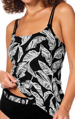 *SALE* Mastectomy Swim 'Lanzarote Tankini Top' Black/White