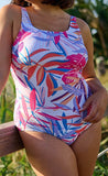 Mastectomy Swimsuit 'Cocoa Beach One Piece' White/Floral