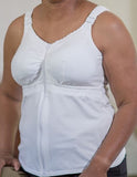 Zip-Front Post Surgery Camisole - White