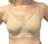 Mastectomy Bra 'Kendra Microfibre Seamless Underwire' in Latte