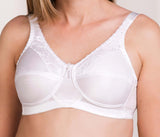 Mastectomy Bra 'Barbara Lace Accent Soft Cup' White
