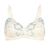 *FINAL SALE* Mastectomy Bra 'Arya Wire Free Soft Cup' Off-white/Blue