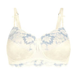 *FINAL SALE* Mastectomy Bra 'Arya Moulded Wire Free' White/Blue