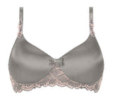 *FINAL SALE* Mastectomy Bra 'Floral Chic Moulded Wire Free' Grey/Rose