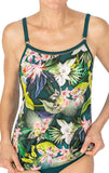 *SALE* Mastectomy Swim Top 'Spirit Tankini Top' Emerald/Jungle Print