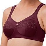 *FINAL SALE* Mastectomy Bra 'Isadora Wire Free' Burgundy