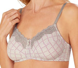 *SALE* Mastectomy Bra 'Luna Wire Free Soft Cup' Grey/Multi