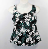 *FINAL SALE* Mastectomy Swim Top 'Basic Tank Style' Garden Confetti