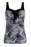 *FINAL SALE* Mastectomy Swim Top 'Florida Tankini Top' Black/White