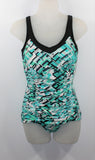 *FINAL SALE - size 10* Mastectomy Swimsuit ' Shirred Girl Leg' One Piece