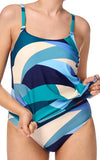 Mastectomy Swim Top 'Lisbon'' Jade/Multi