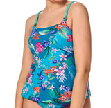 Mastectomy Swim Top 'Alvor' Turquoise / Multi