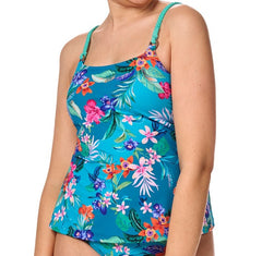 Mastectomy Swim Top 'Alvor' Turquoise / Multi