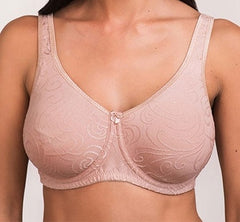 *FINAL SALE* Mastectomy Bra 'Lana Seamless Microfiber Underwire' in Latte