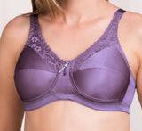 Mastectomy Bra 'Barbara Lace Accent Soft Cup' Amethyst