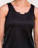 Mastectomy Post-Surgery Camisole 'Jennifer' with soft puffs in Black