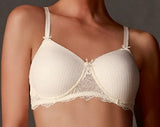 *FINAL SALE* 34DD - Mastectomy Bra 'Aurelie Moulded Wire Free Cup' Off-White