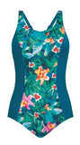 *SALE* Mastectomy Swimsuit 'Mauritius One Piece' Teal/Floral