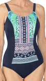 *SALE* Mastectomy Swimsuit 'Boho Vibes One Piece'  Night Blue