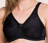 Mastectomy Bra 'Barbara Lace Accent Soft Cup' Black