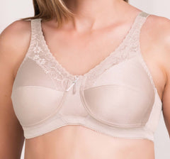 Mastectomy Bra 'Barbara Lace Accent Soft Cup' Light Nude