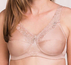 Mastectomy Bra 'Barbara Lace Accent Soft Cup' Latte