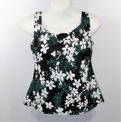 *SALE* Mastectomy Swim Top 'Basic Tank Style' Garden Confetti