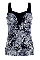 Mastectomy Swim Top 'Florida Tankini Top' Black/White